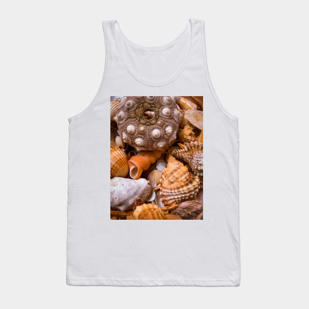 Sea Shells Summer Beach Tank Top by eleonoraingrid